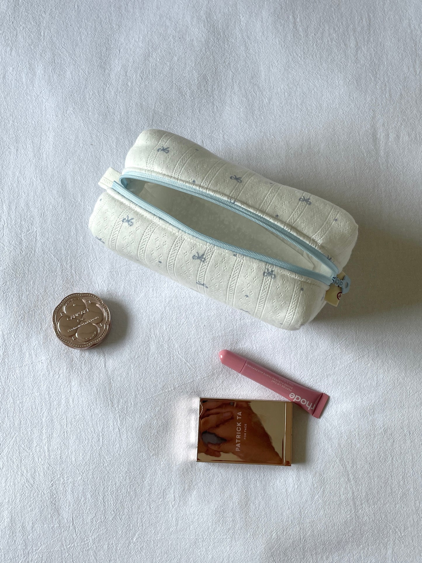 Makeup Pouch - Blue Ribbon