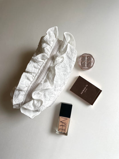 Makeup Pouch - White Garden 2