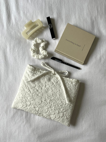 Book Sleeve - White Garden