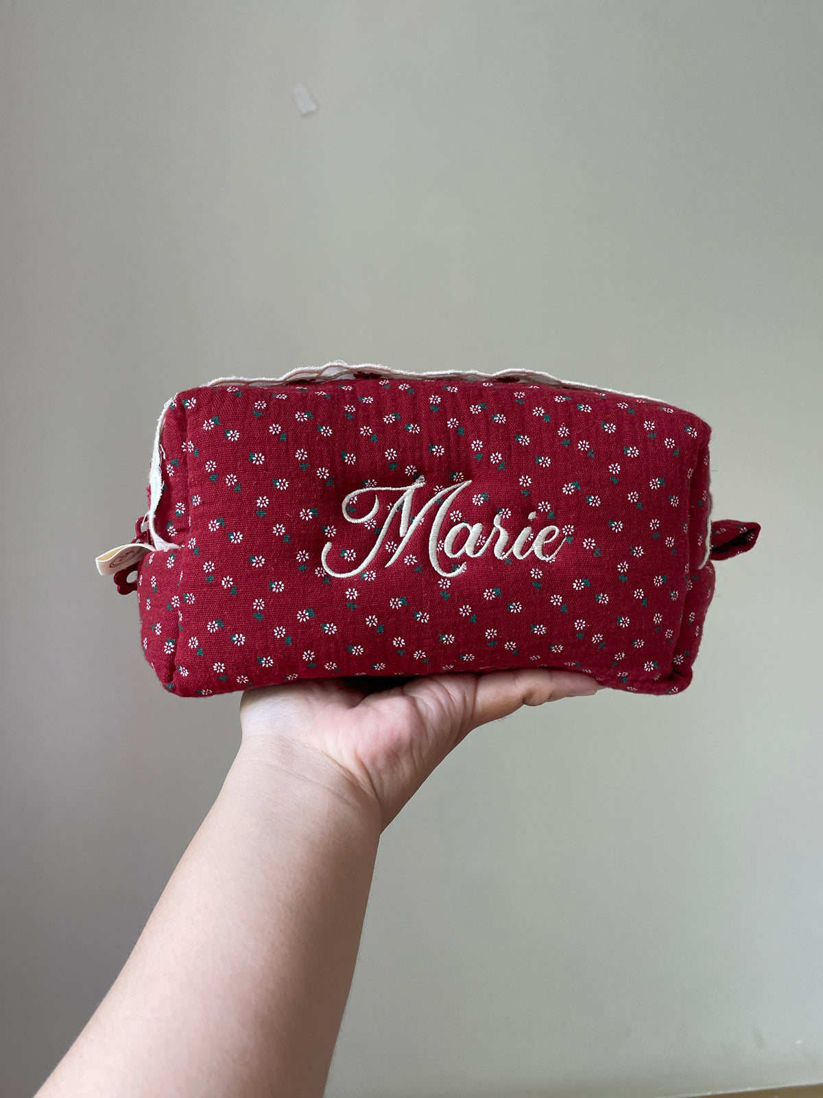 Makeup Pouch - Vintage Berry - Custom Name