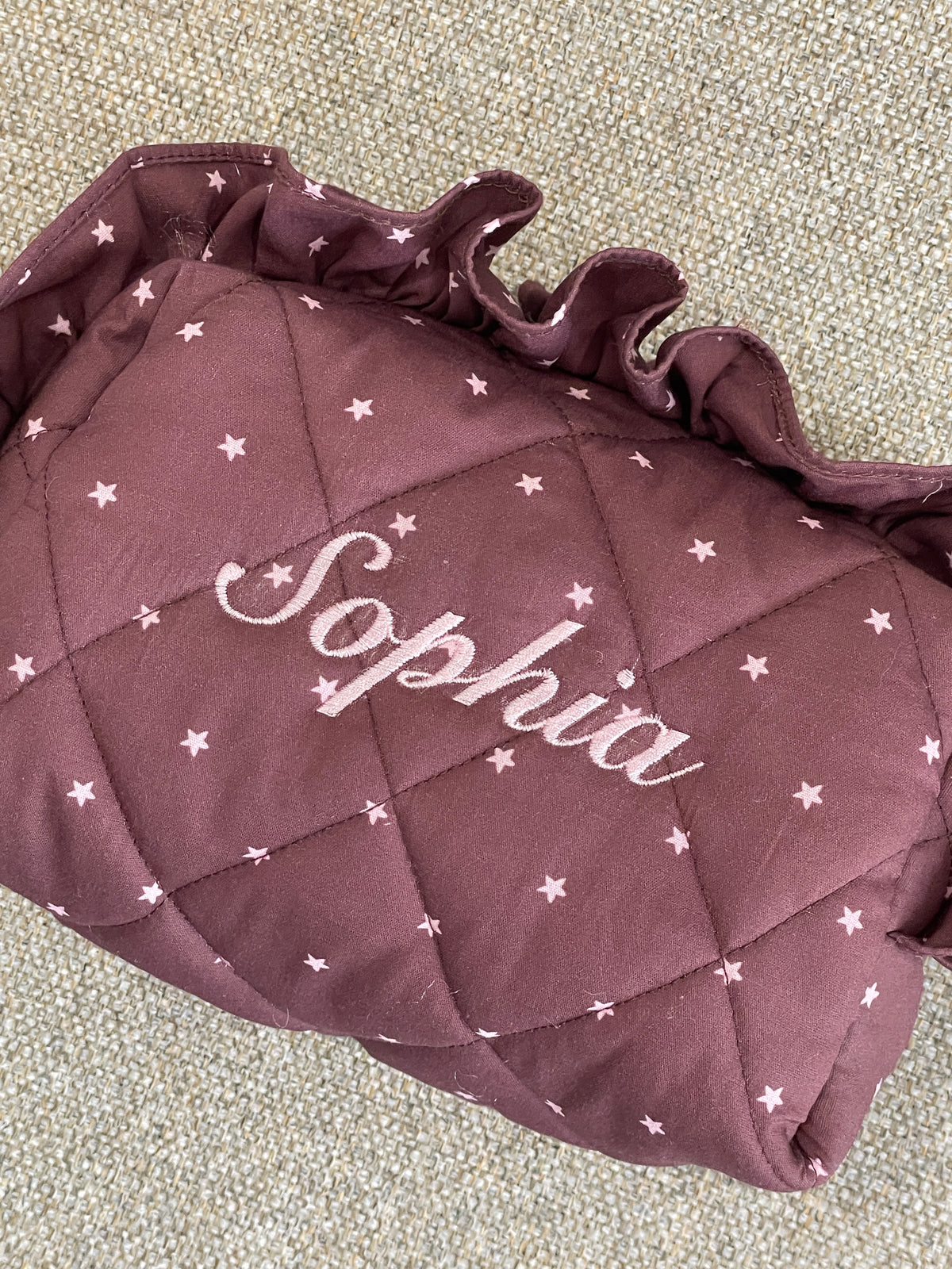 Makeup Pouch - Celestial Ruffle - Custom Name
