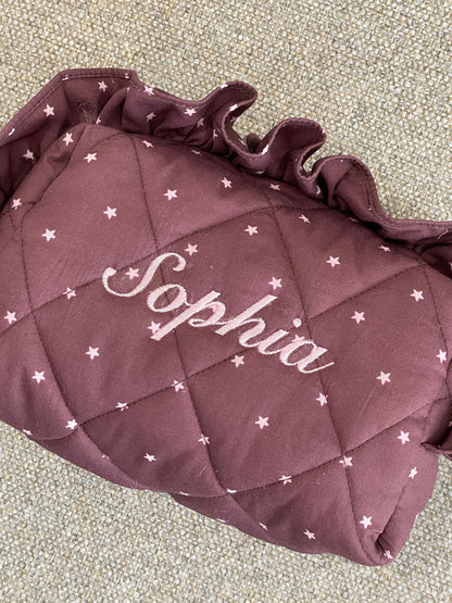 Makeup Pouch - Celestial Ruffle - Custom Name