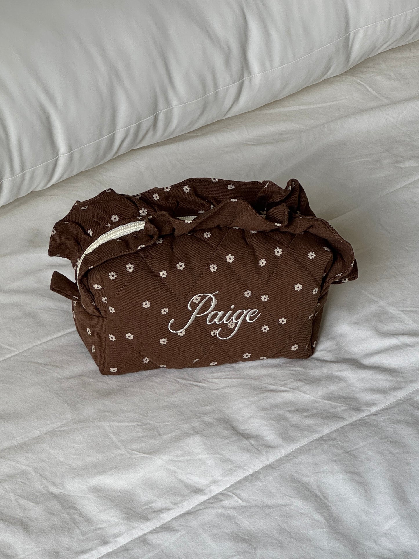 Makeup Pouch - Cocoa 2 - Custom Name
