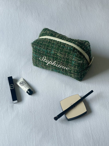 Makeup Pouch - Evergreen - Custom Name
