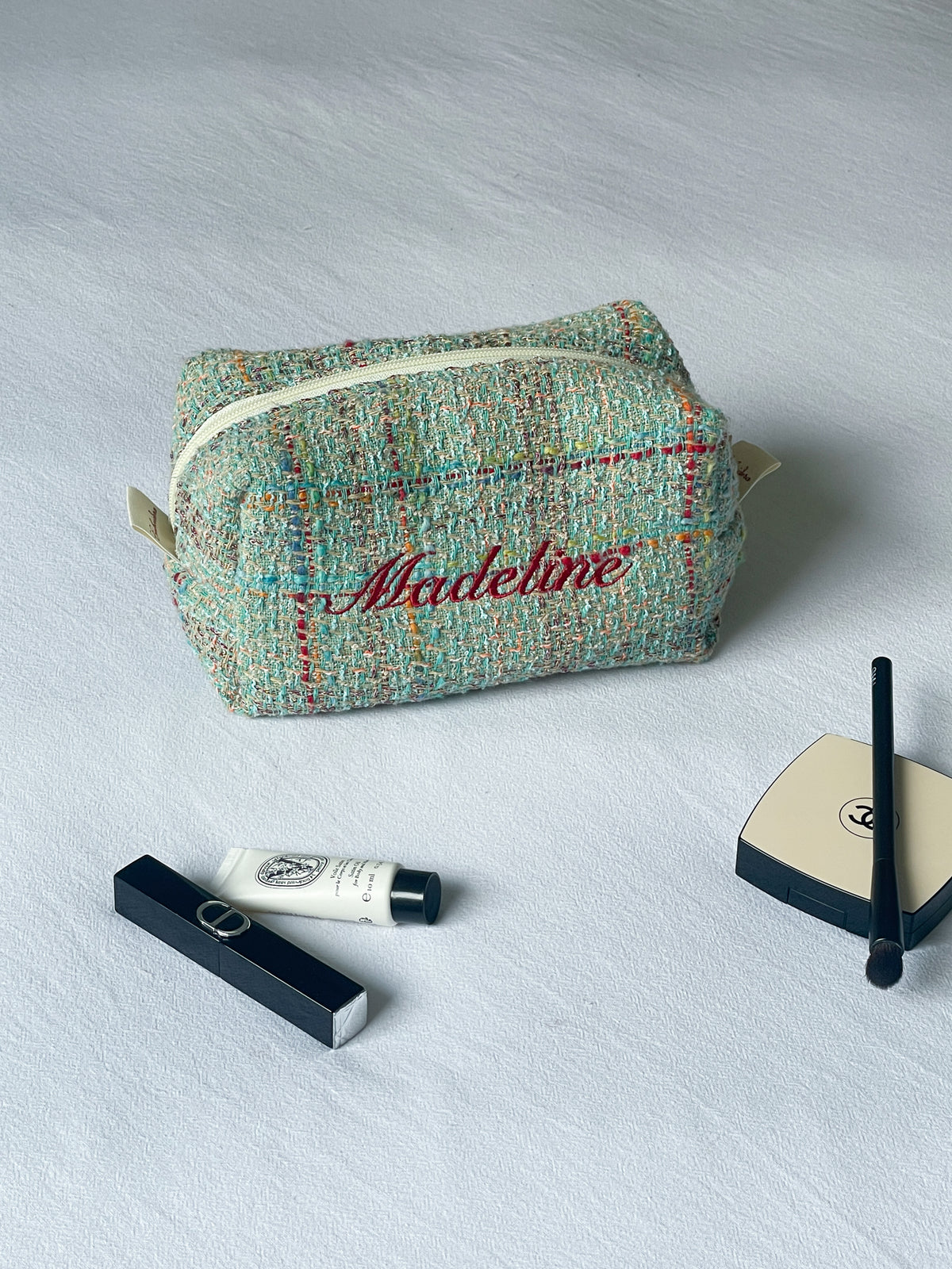 Makeup Pouch - Sea Glass - Custom Name