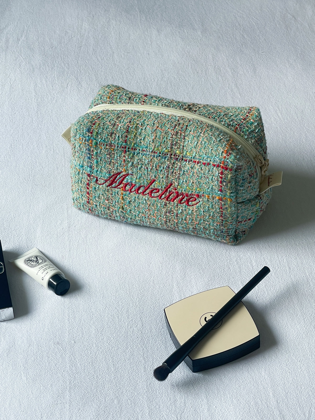 Makeup Pouch - Sea Glass - Custom Name