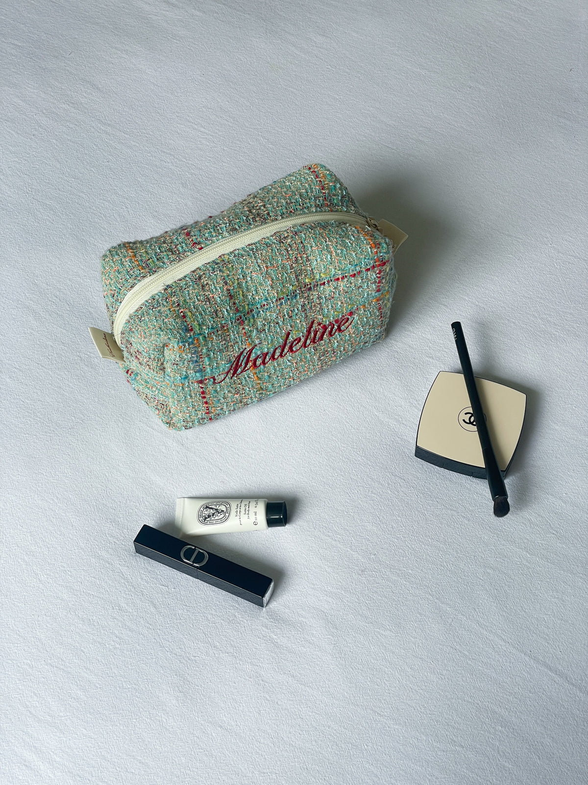 Makeup Pouch - Sea Glass - Custom Name