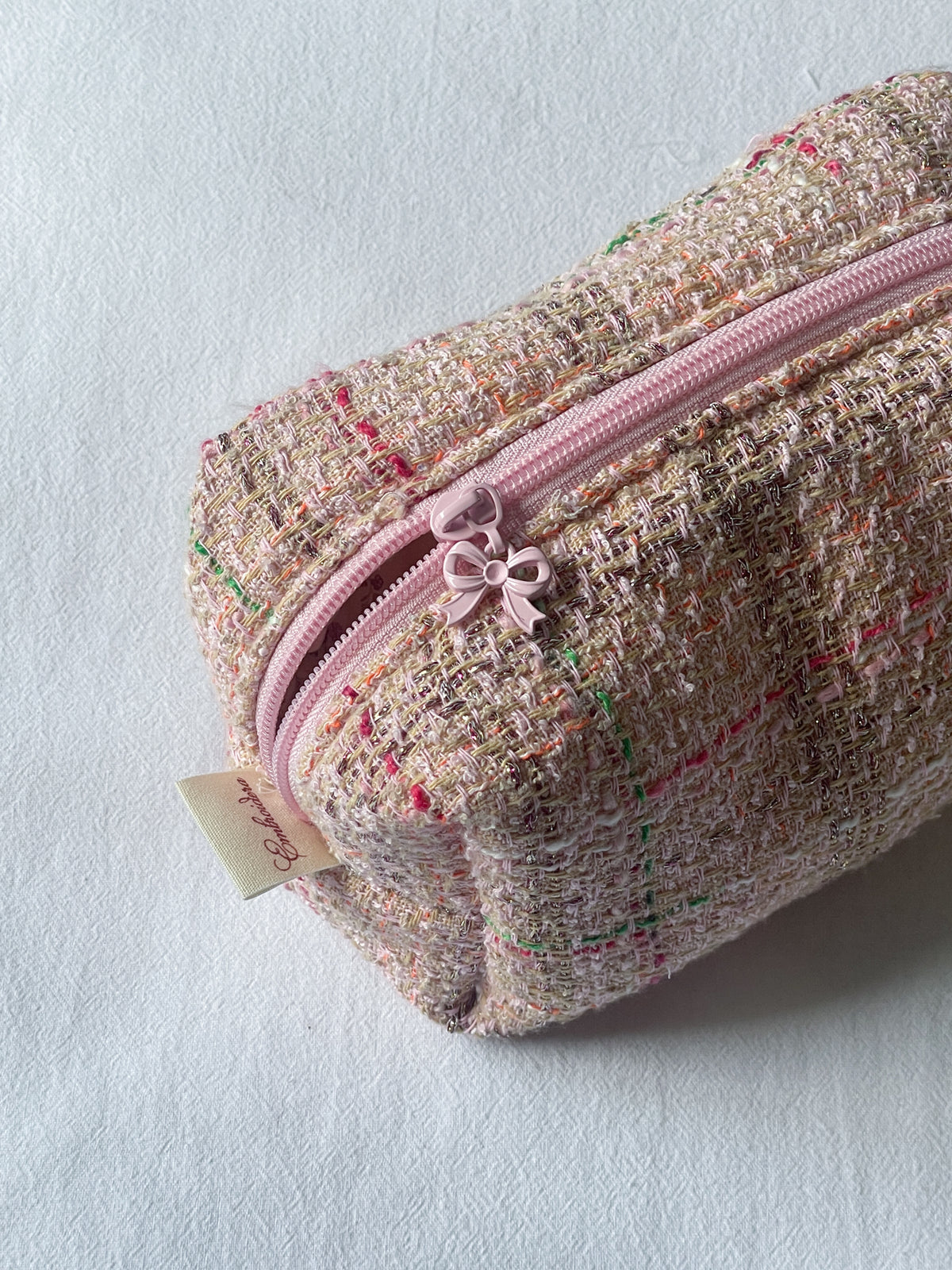 Makeup Pouch - Blush Mosaic - Custom Name