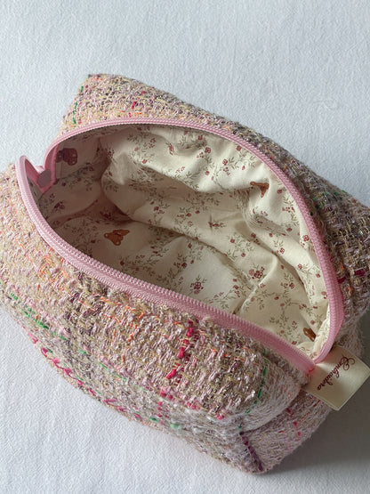 Makeup Pouch - Blush Mosaic - Custom Name