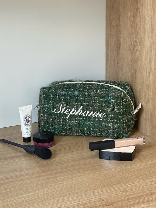 Makeup Pouch - Evergreen - Custom Name