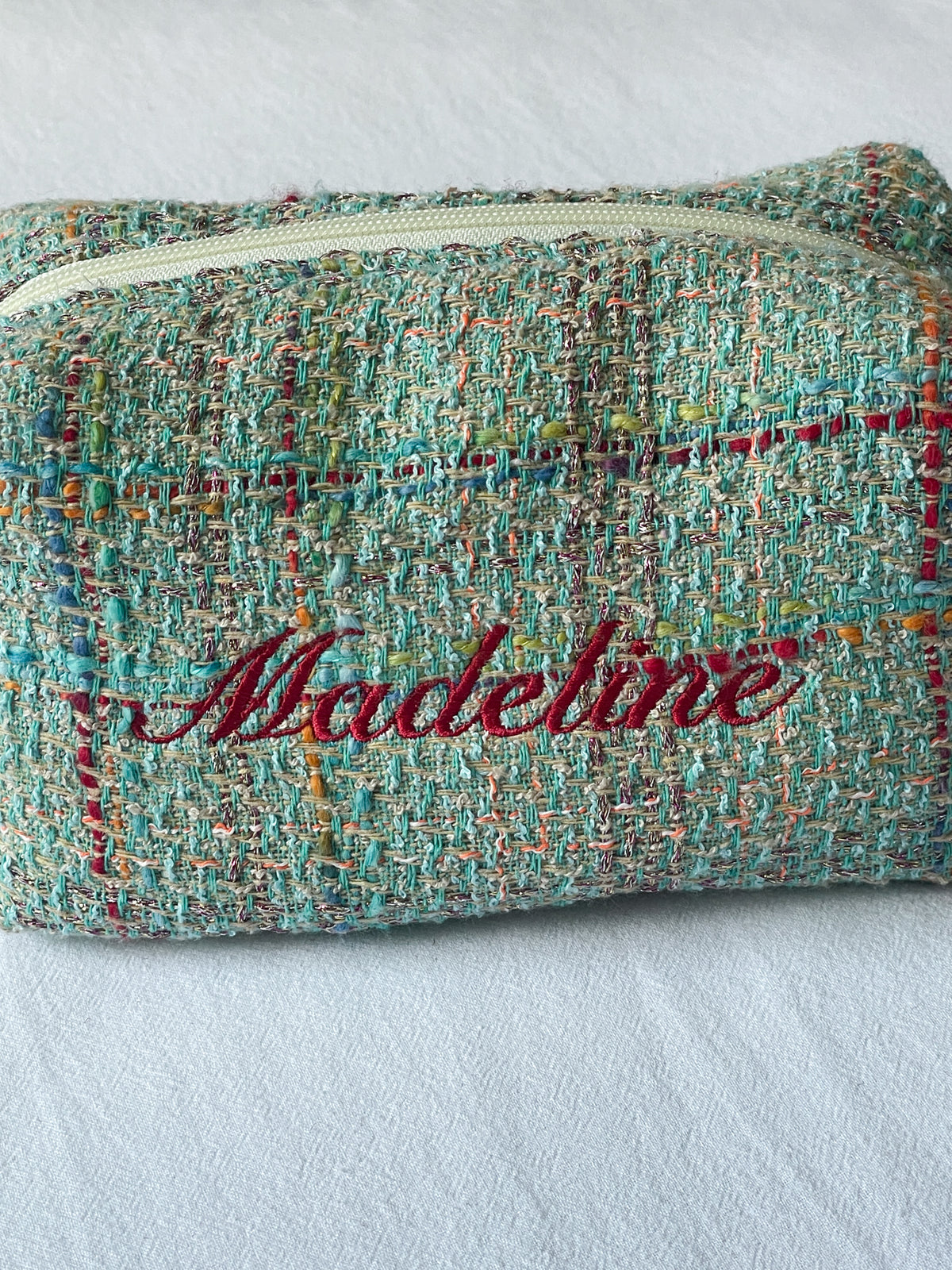 Makeup Pouch - Sea Glass - Custom Name