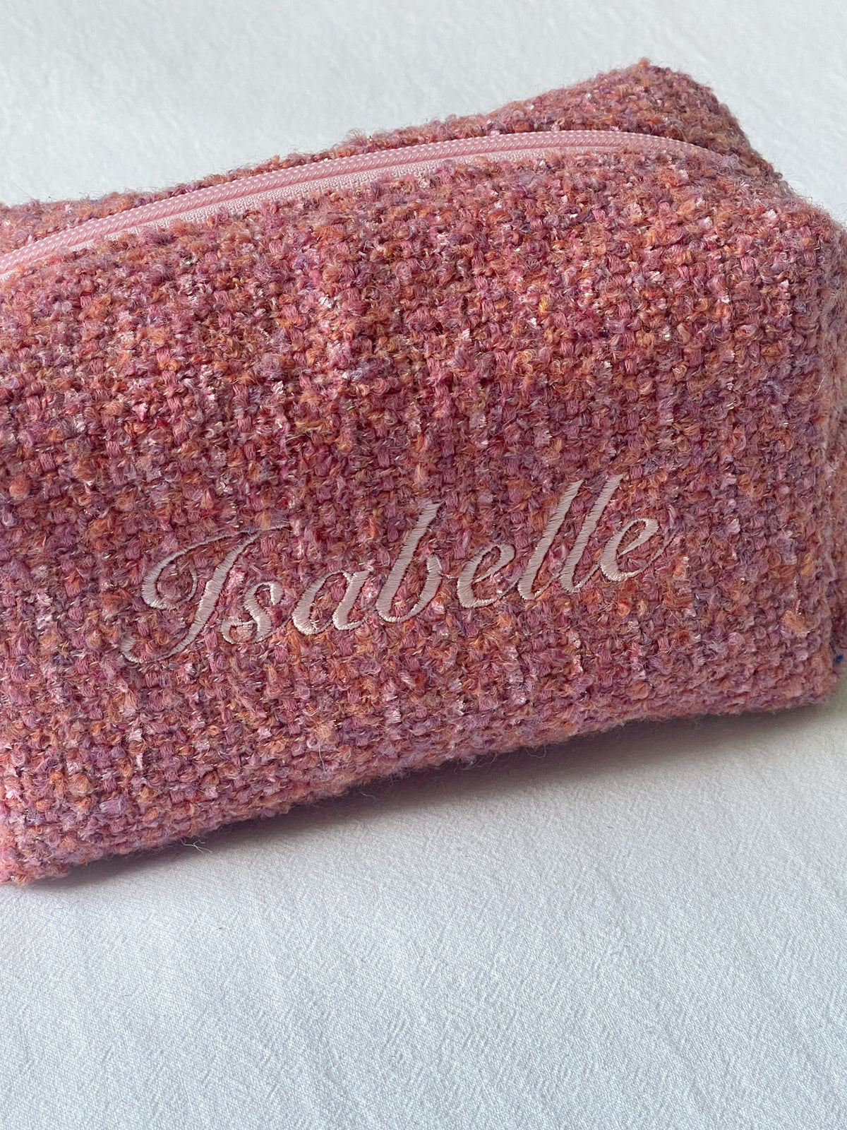 Makeup Pouch - Rosy Blush - Custom Name