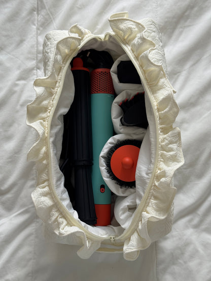 Dyson Airwrap Pouch - White Garden - Custom Name