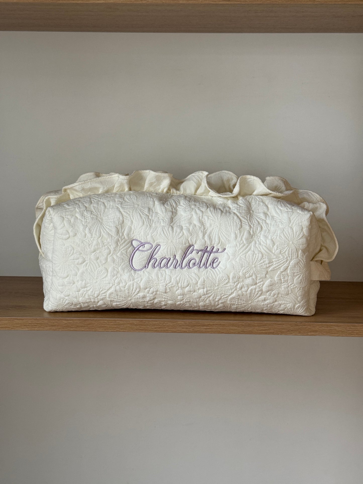 Dyson Airwrap Pouch - White Garden - Custom Name