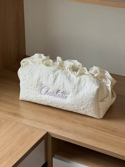 Dyson Airwrap Pouch - White Garden - Custom Name
