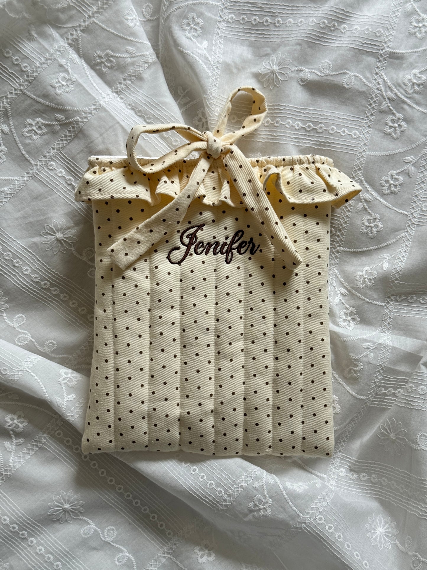 Book Sleeve - Polka - Custom Name