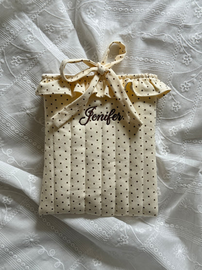 Book Sleeve - Polka - Custom Name