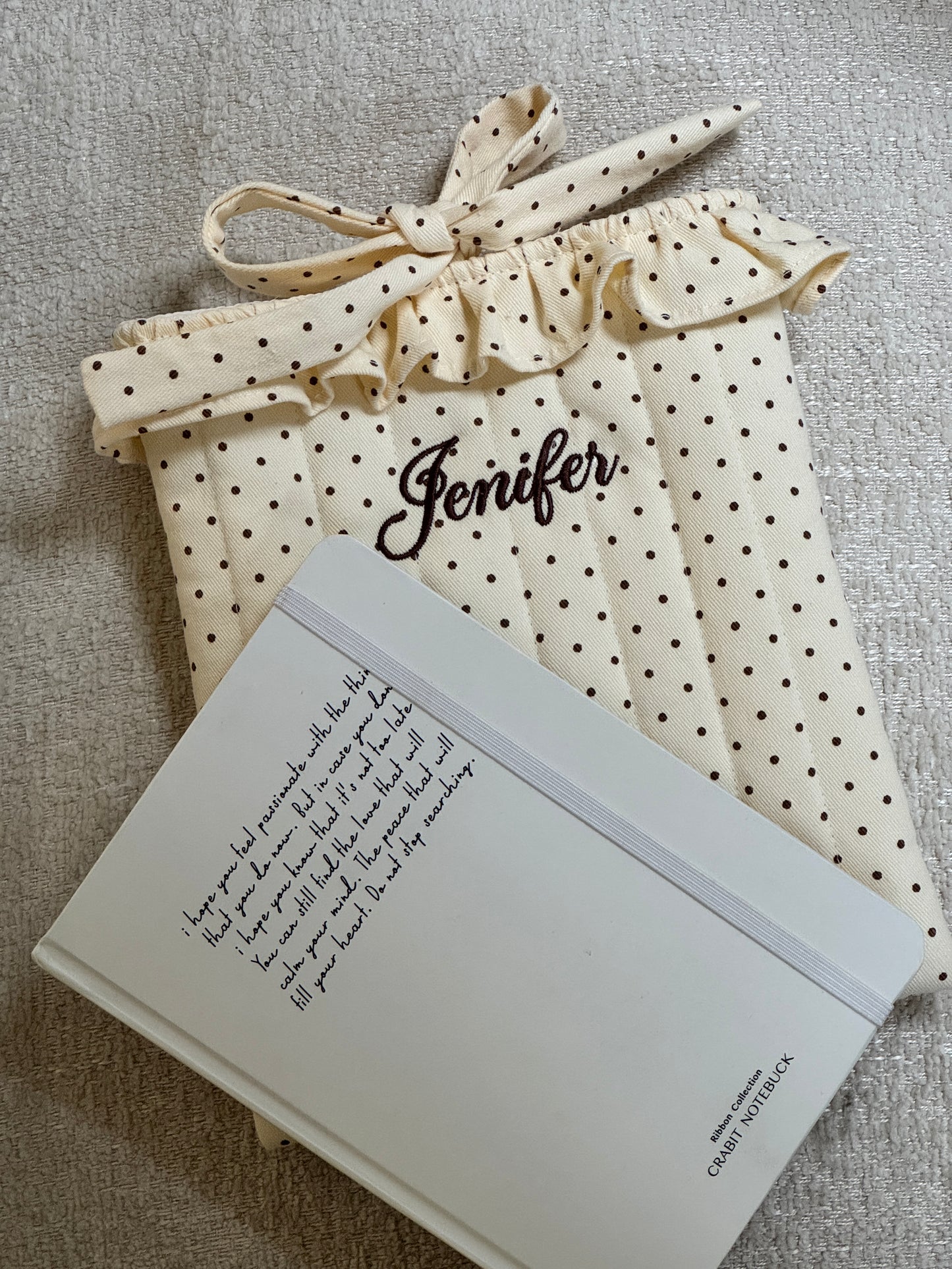 Book Sleeve - Polka - Custom Name