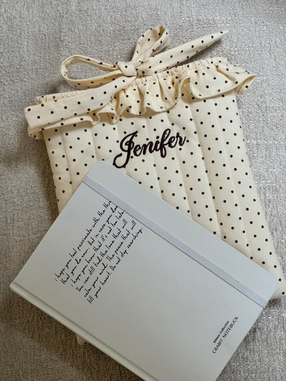 Book Sleeve - Polka - Custom Name