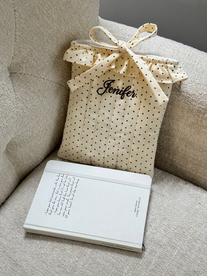 Book Sleeve - Polka - Custom Name