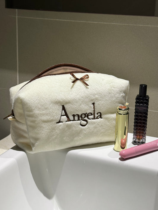 Makeup Pouch - Fuzzy - Custom Name