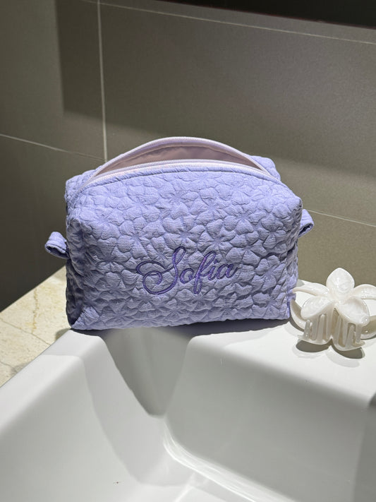 Makeup Pouch - Violet - Custom Name