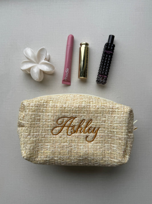 Makeup Pouch - Honey - Custom Name