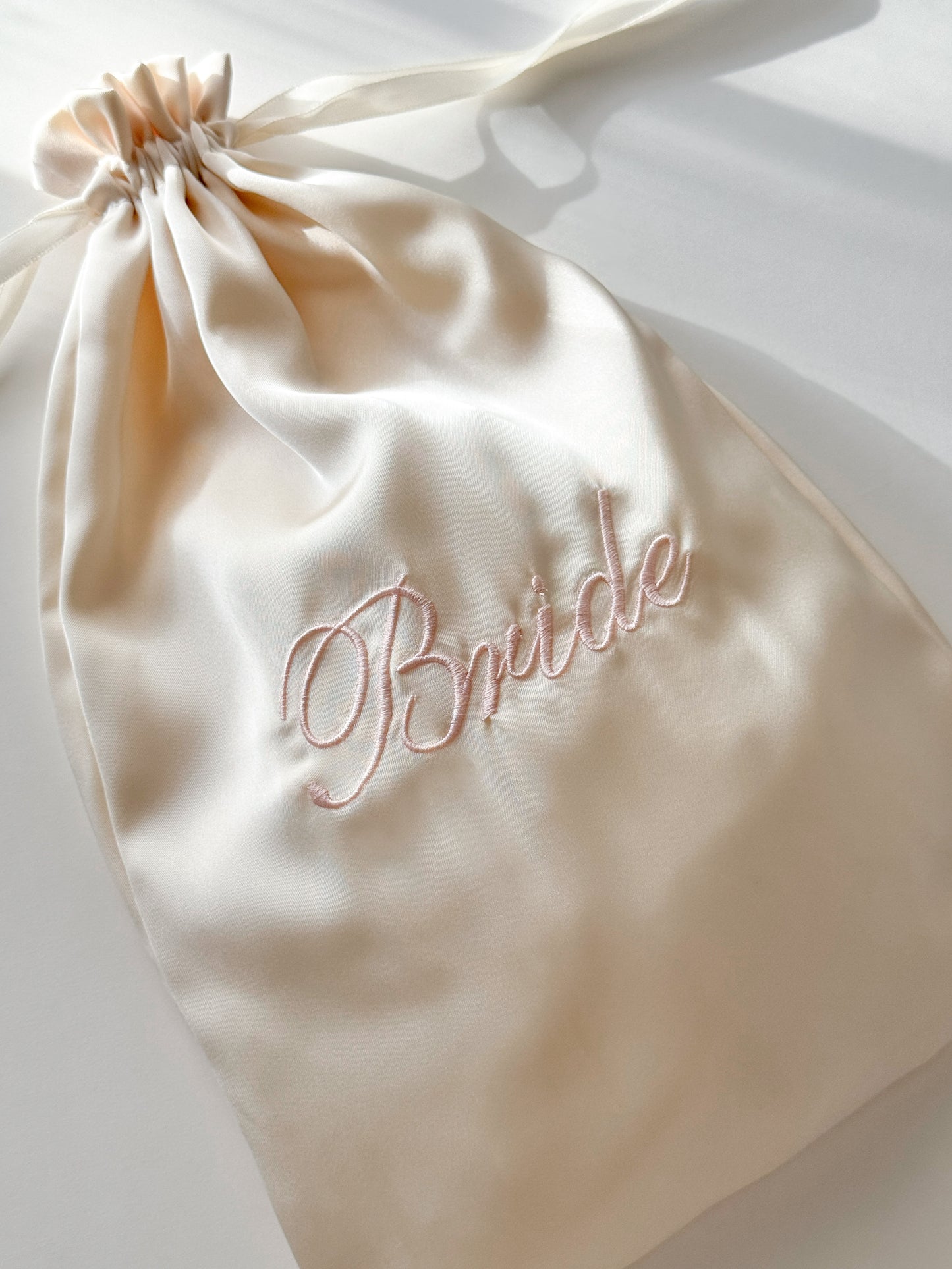 Silk Drawstring Bag - Custom Name