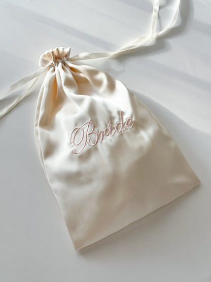 Silk Drawstring Bag - Custom Name