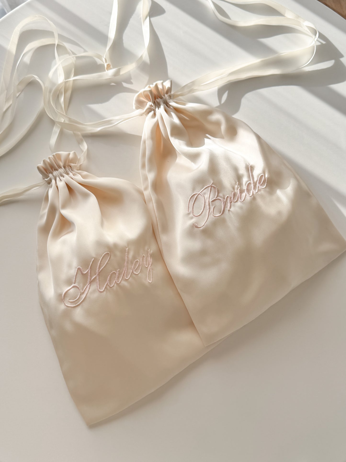 Silk Drawstring Bag - Custom Name