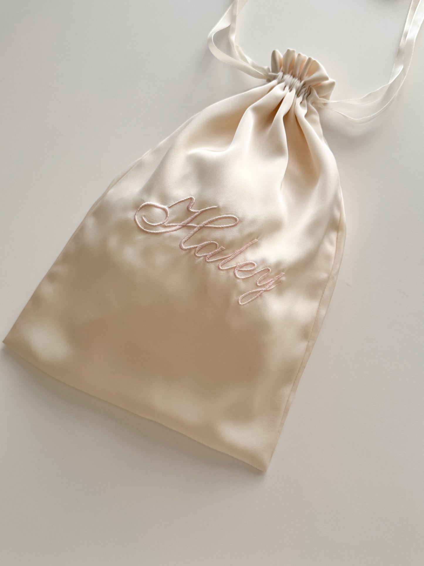 Silk Drawstring Bag - Custom Name
