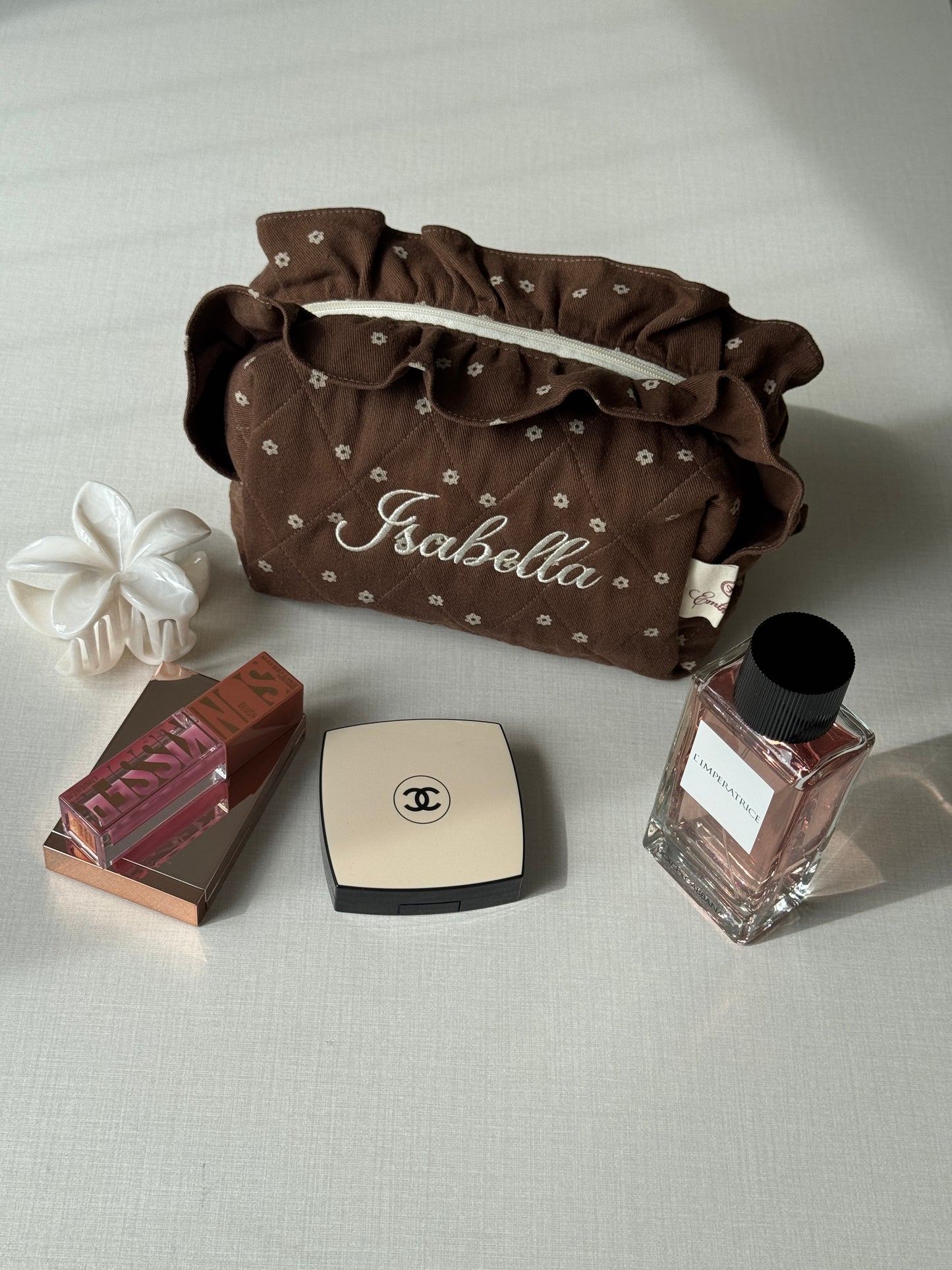 Makeup Pouch - Cocoa 2 - Custom Name