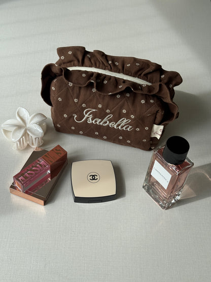 Makeup Pouch - Cocoa 2 - Custom Name