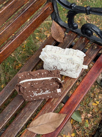 Makeup Pouch - Cocoa 2 - Custom Name