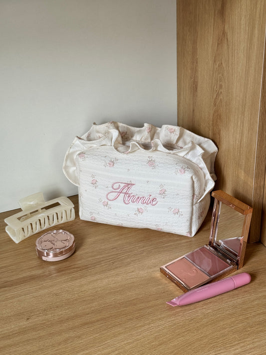 Makeup Pouch - Rosalie Bloom - Custom Name