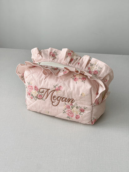 Makeup Pouch - Rosy - Custom Name