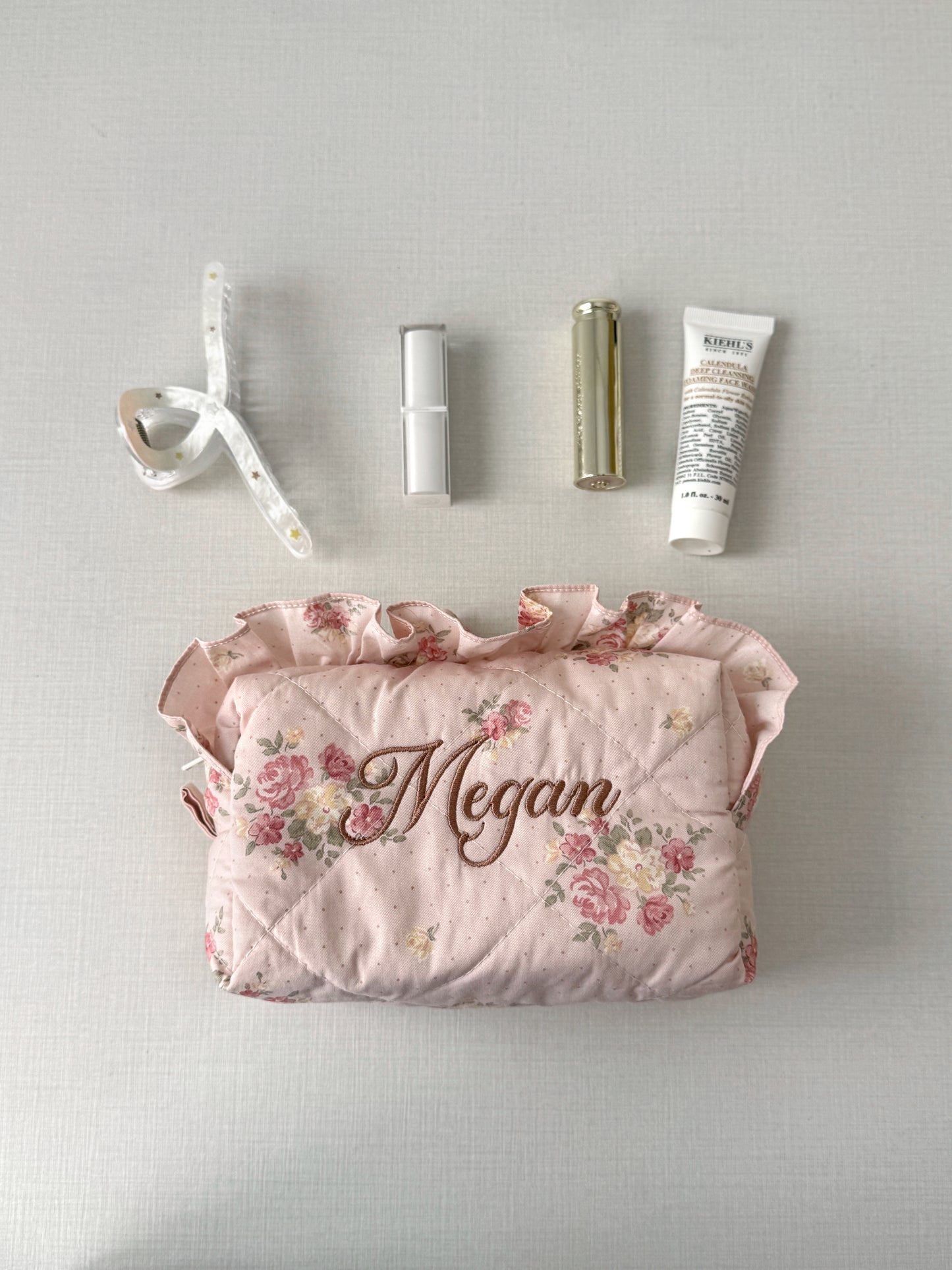 Makeup Pouch - Rosy - Custom Name