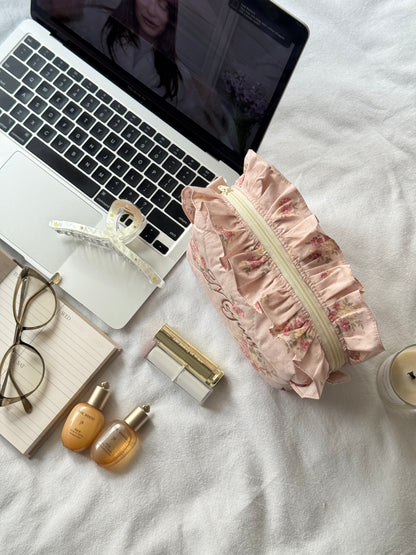 Makeup Pouch - Rosy - Custom Name