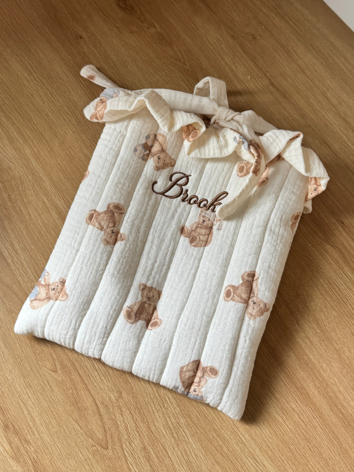 Book Sleeve - Teddy Bear - Custom Name