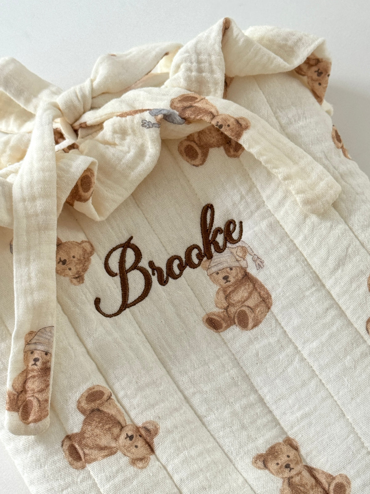 Book Sleeve - Teddy Bear - Custom Name
