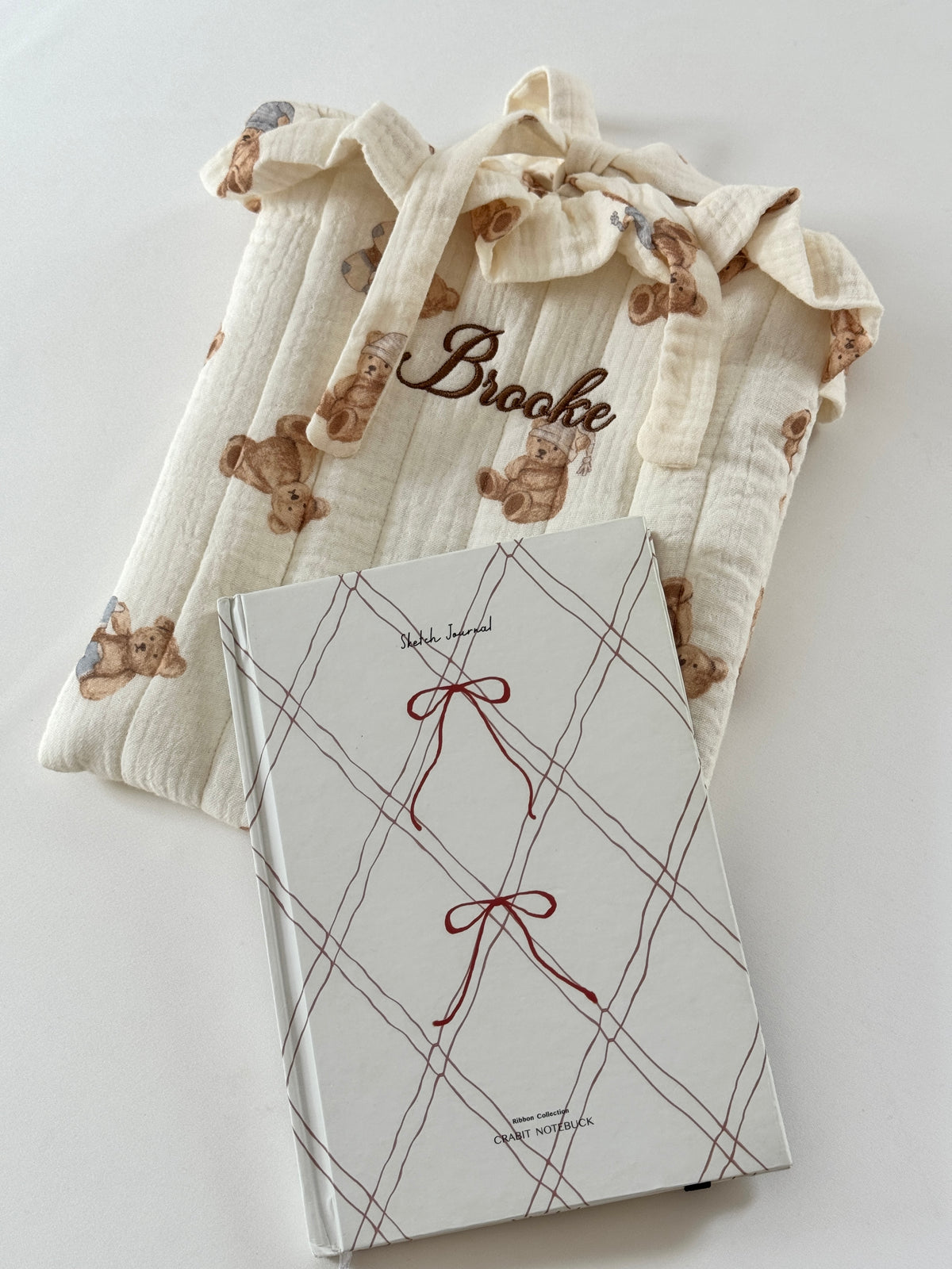 Book Sleeve - Teddy Bear - Custom Name