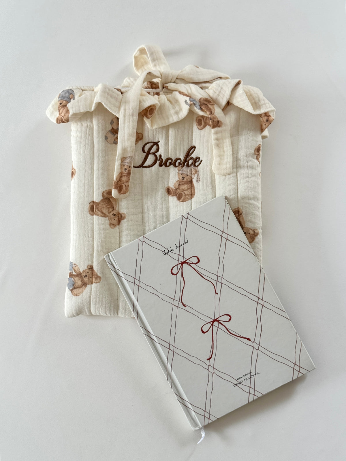 Book Sleeve - Teddy Bear - Custom Name