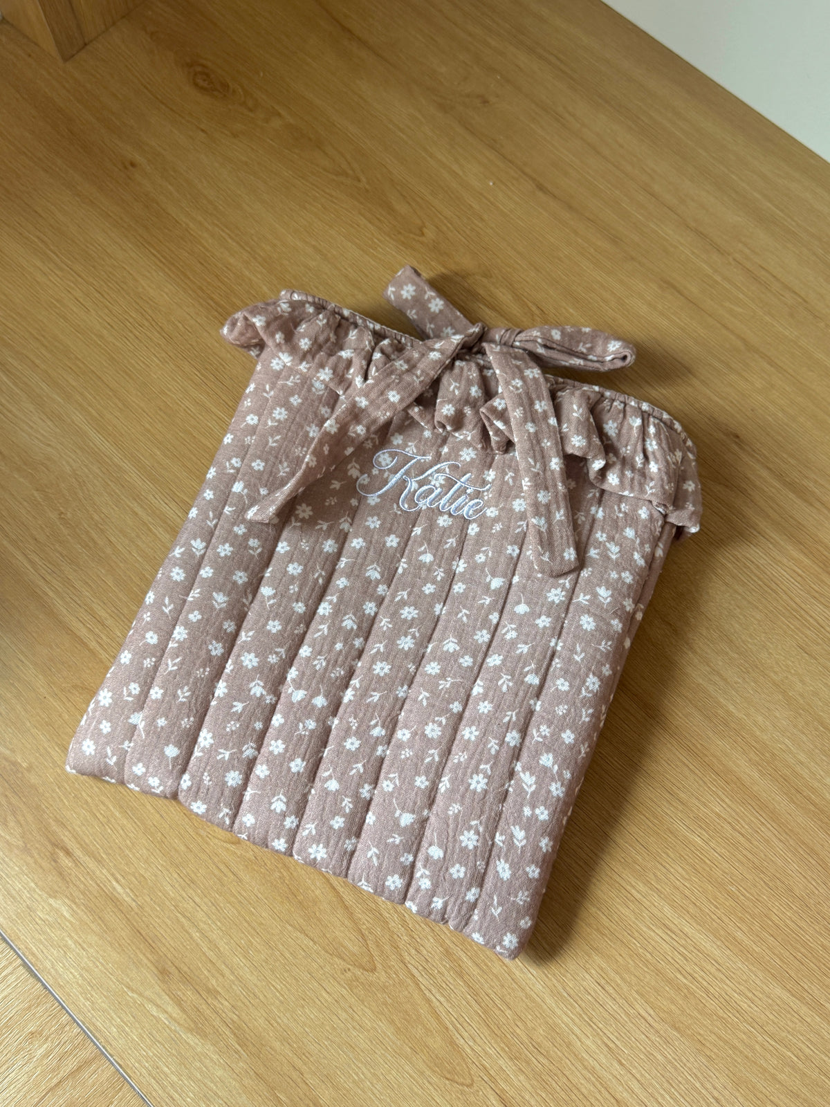 Book Sleeve - Vintage Floral - Custom Name