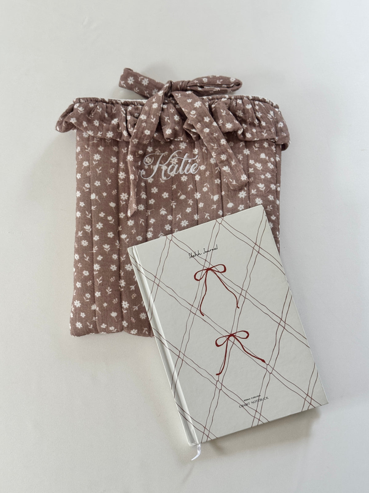 Book Sleeve - Vintage Floral - Custom Name