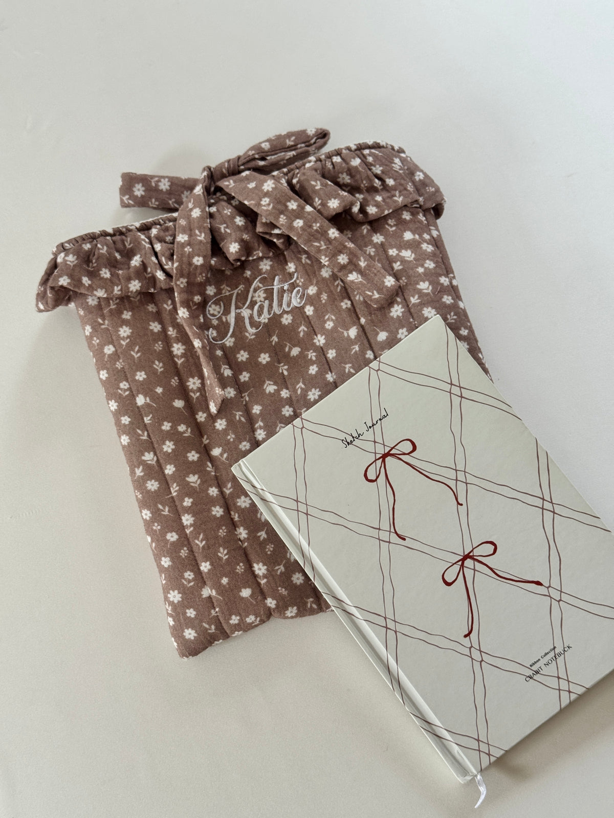 Book Sleeve - Vintage Floral - Custom Name