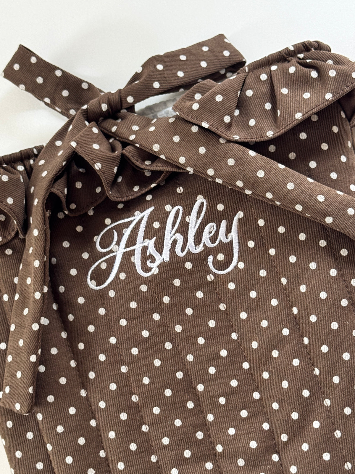 Book Sleeve - Cocoa Dot - Custom Name