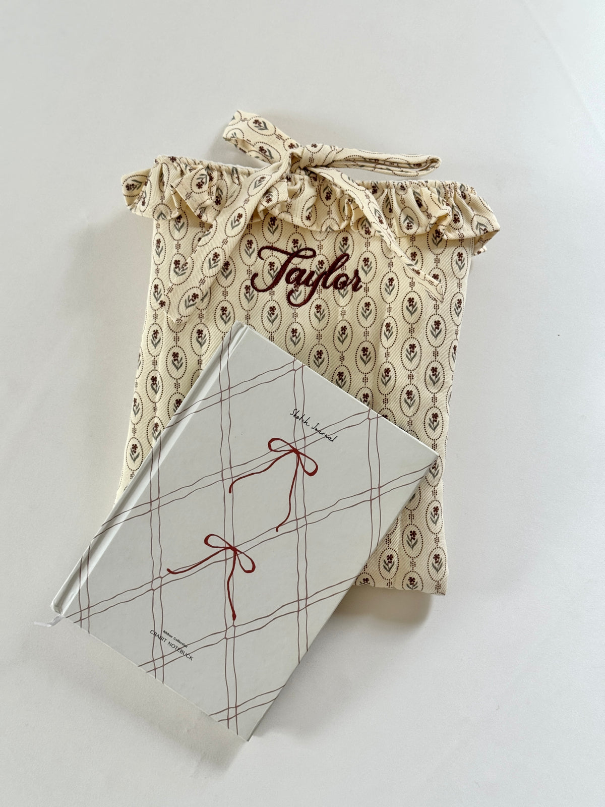 Book Sleeve - Heirloom Floral - Custom Name
