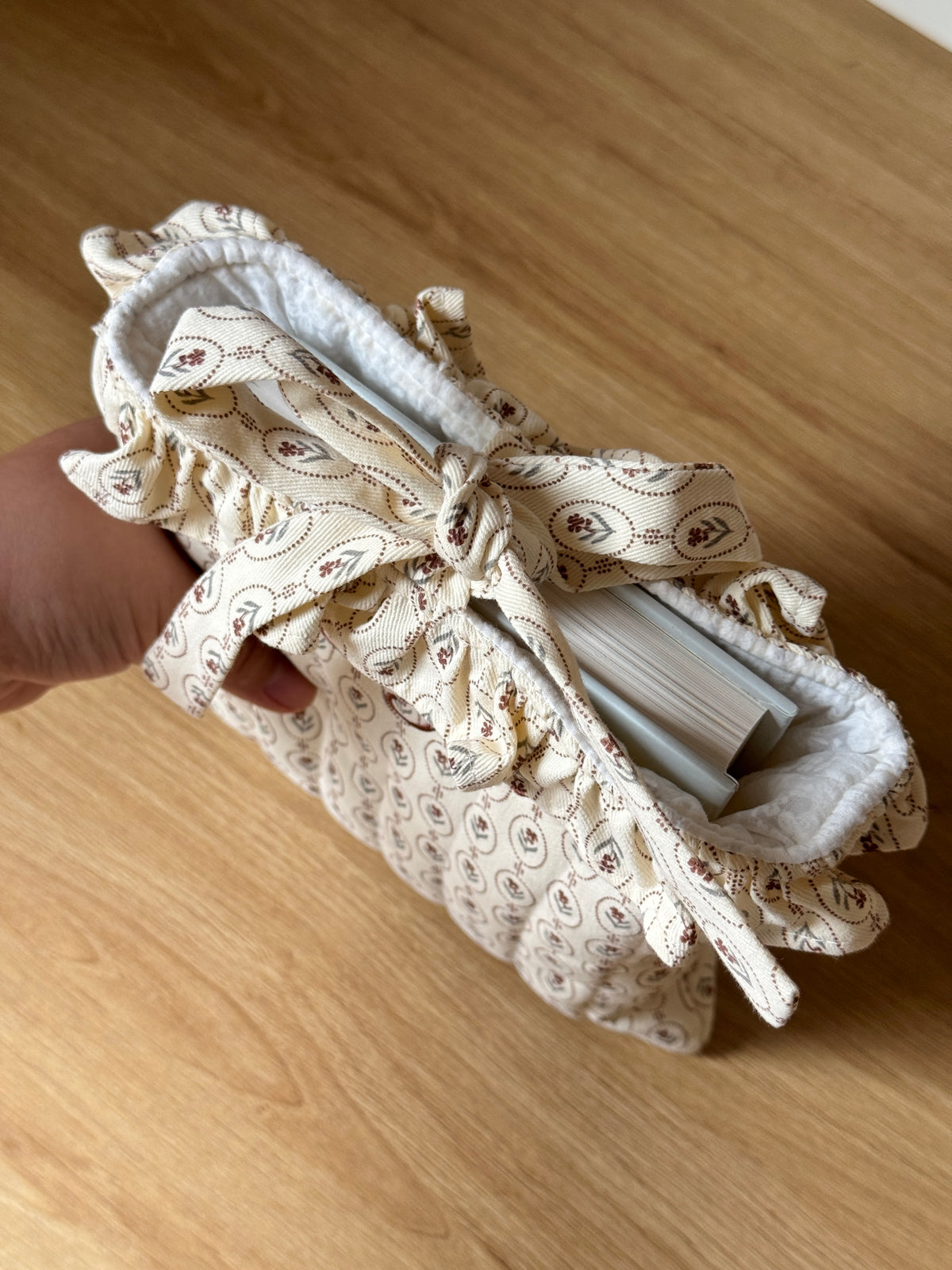 Book Sleeve - Heirloom Floral - Custom Name