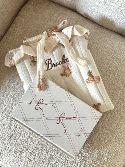 Book Sleeve - Teddy Bear - Custom Name