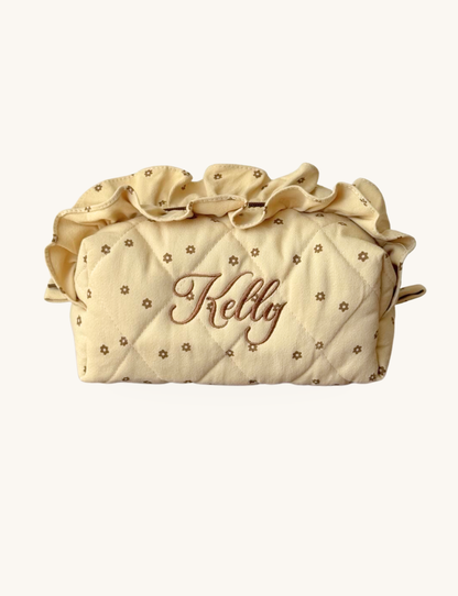 Makeup Pouch - Cappuccino 2 - Custom Name